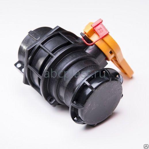 Кран DN50 типа С шаровый с упорной резьбой S60x6 (2")  для еврокубов Mauser с агрессивной средой